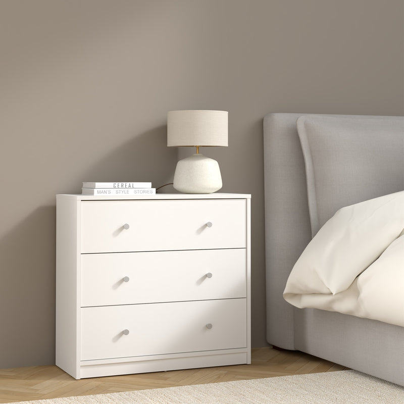 May Chest of 3 Drawers – White – image 7