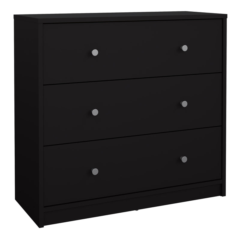 May Chest of 3 Drawers – Black – image 1