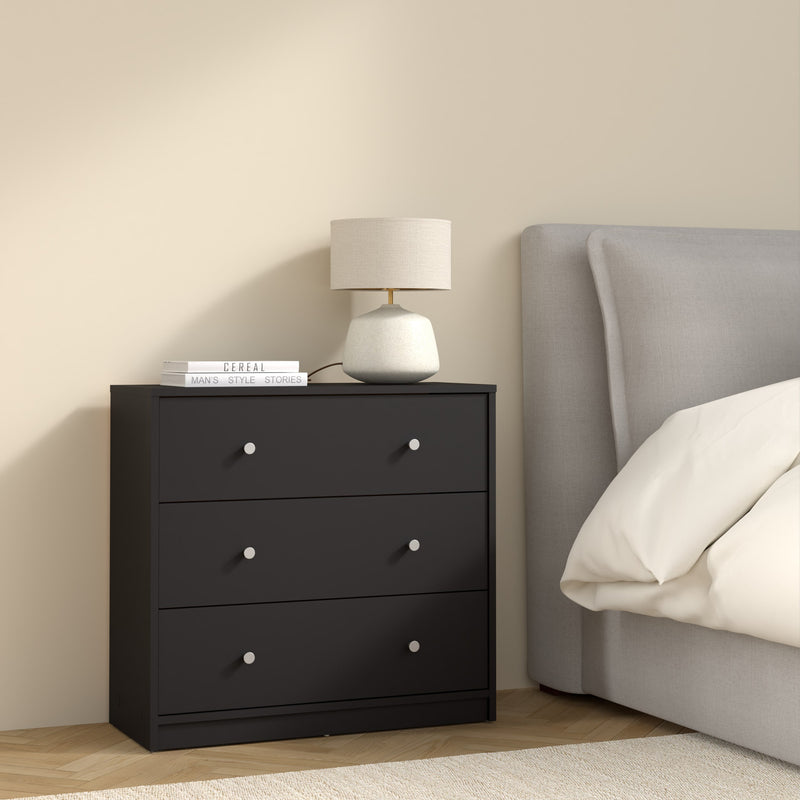 May Chest of 3 Drawers – Black – image 7