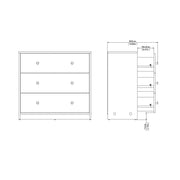 May Chest of 3 Drawers – Hickory Oak – image 11