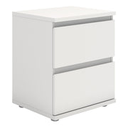 Nova Bedside 2 Drawer – White – image 1