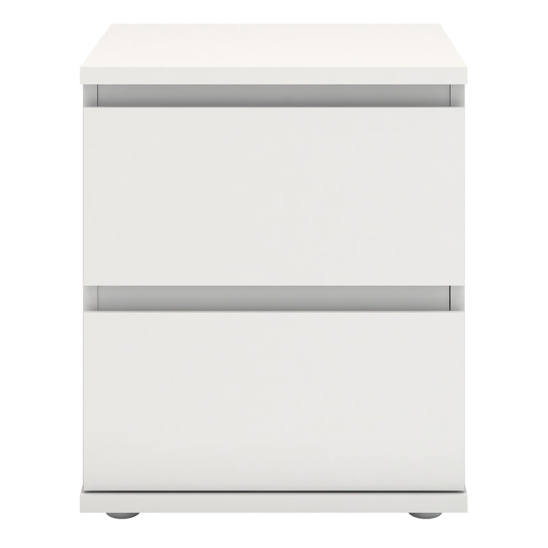 Nova Bedside 2 Drawer – White – image 2