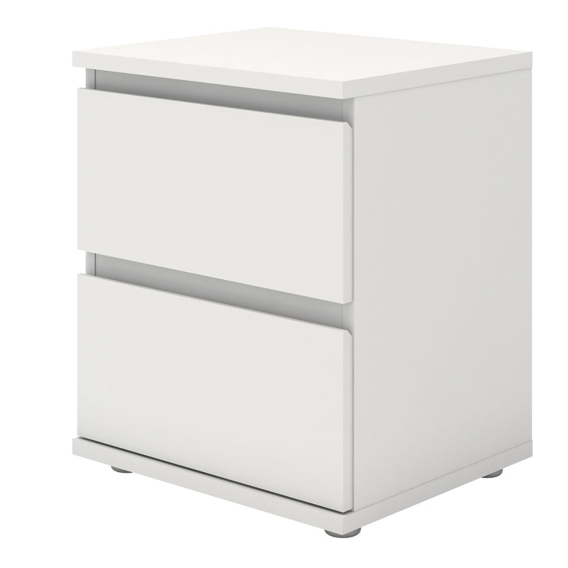 Nova Bedside 2 Drawer – White – image 3
