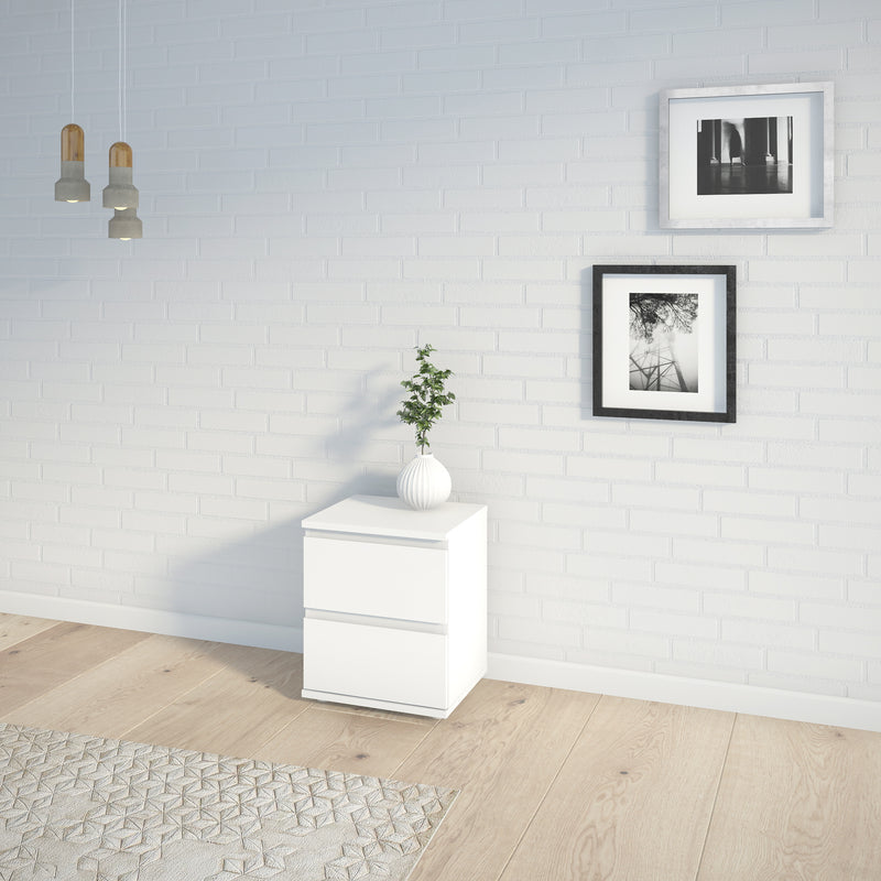 Nova Bedside 2 Drawer – White – image 5