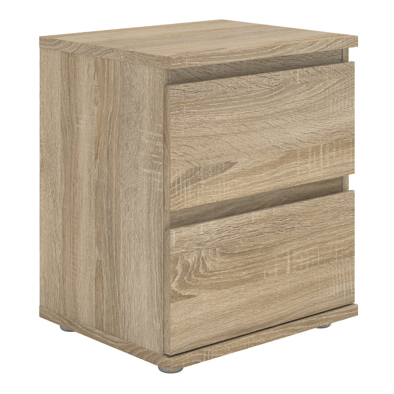 Nova Bedside 2 Drawer – Oak – image 1