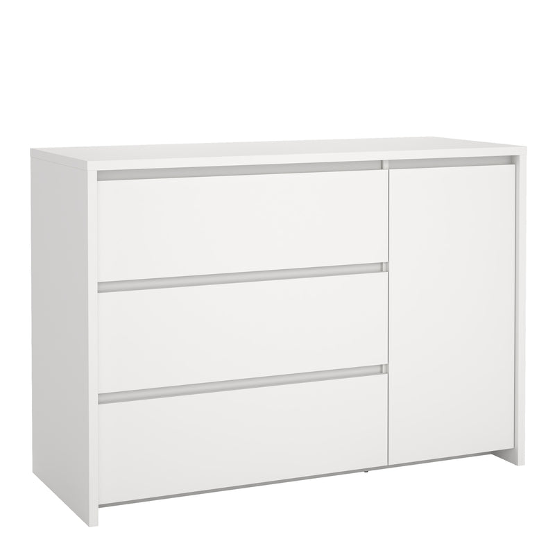 Next Sideboard with 1 door and 3 drawers Jackson – White – image 1