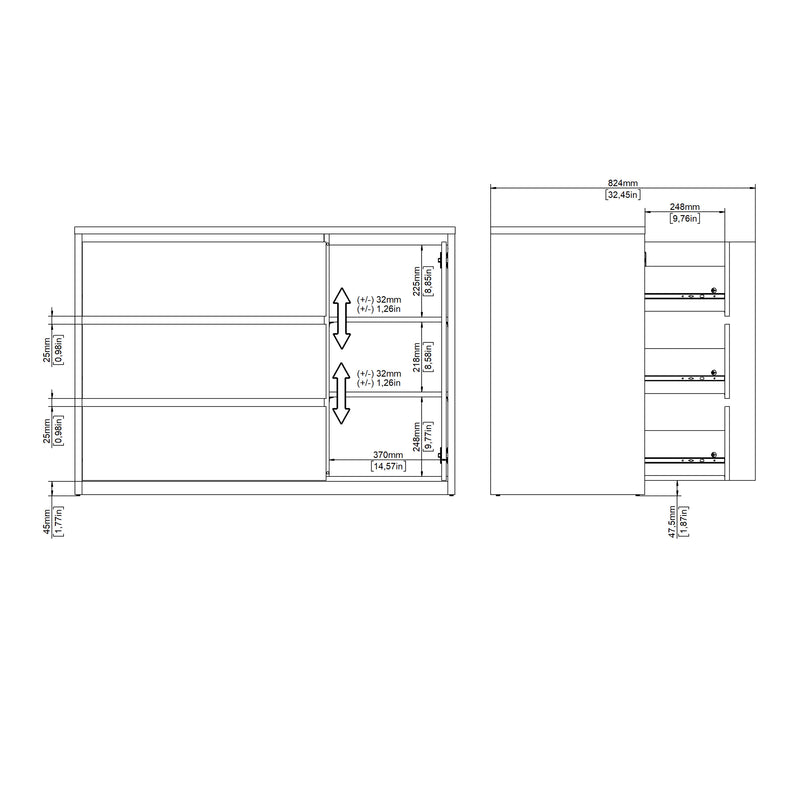 Next Sideboard with 1 door and 3 drawers Jackson – White – image 10