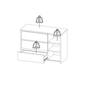 Next Sideboard with 1 door and 3 drawers Jackson – Hickory Oak – image 12