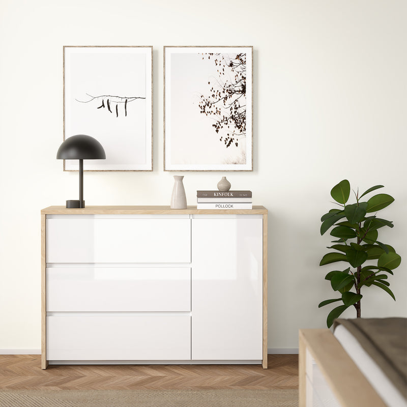Next Sideboard with 1 door and 3 drawers Jackson – Hickory Oak – image 7