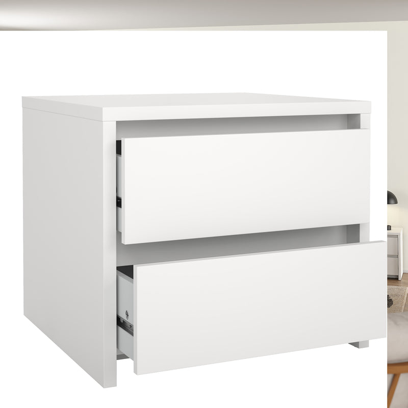 Next Nightstand 2 drawers Jackson – White – image 5
