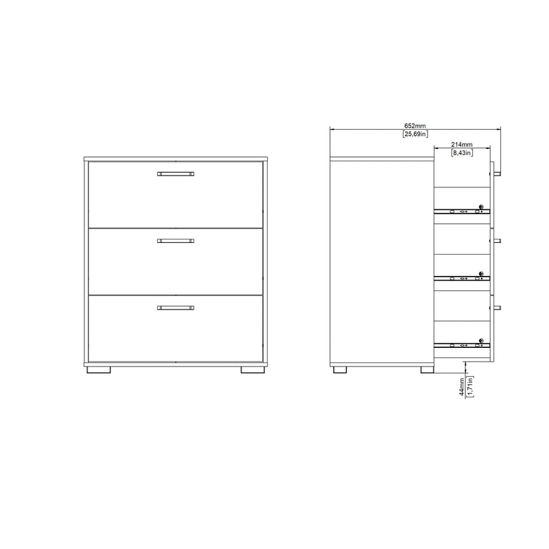 Sofia Chest 3 drawers Jackson – Hickory Oak – image 14