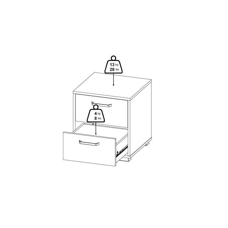 Sofia Nightstand 2 drawers Jackson – White – image 16