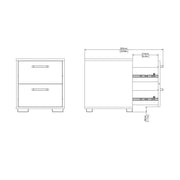 Sofia Nightstand 2 drawers Jackson – Hickory Oak – image 15