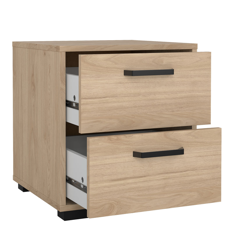 Sofia Nightstand 2 drawers Jackson – Hickory Oak – image 5