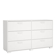 Sofia Double dresser 6 drawers Jackson – White – image 1