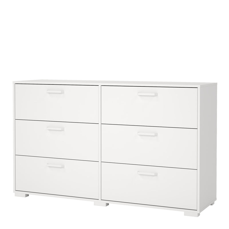 Sofia Double dresser 6 drawers Jackson – White – image 3