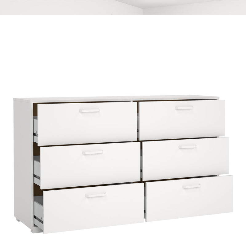 Sofia Double dresser 6 drawers Jackson – White – image 5