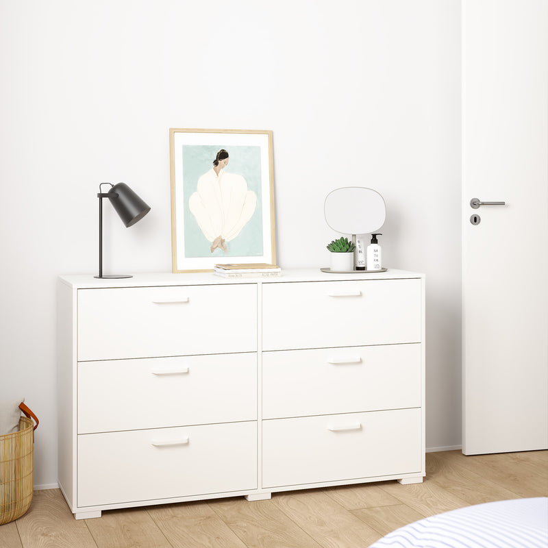 Sofia Double dresser 6 drawers Jackson – White – image 9