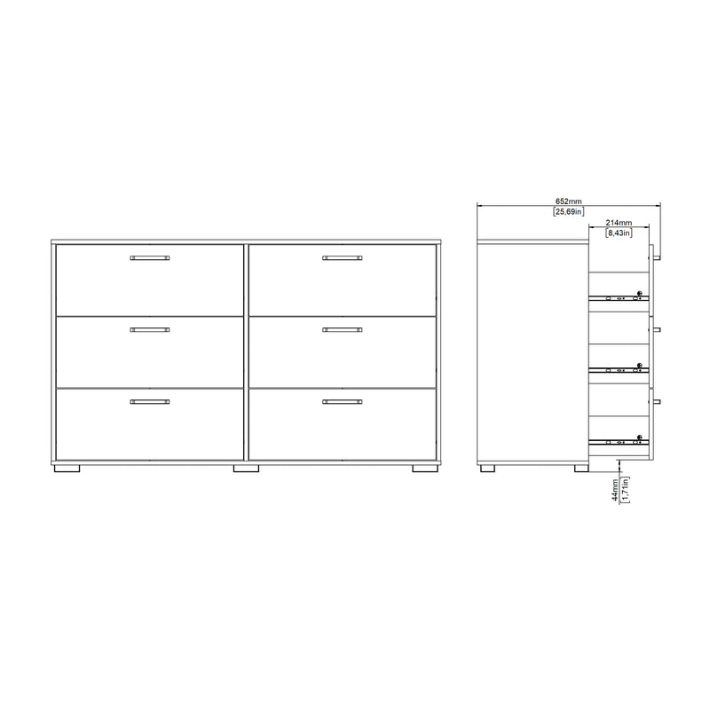 Sofia Double dresser 6 drawers Jackson – Hickory Oak – image 16
