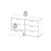 Sofia Double dresser 6 drawers Jackson – Hickory Oak – image 17
