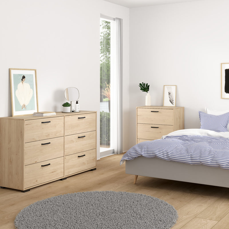 Sofia Double dresser 6 drawers Jackson – Hickory Oak – image 6