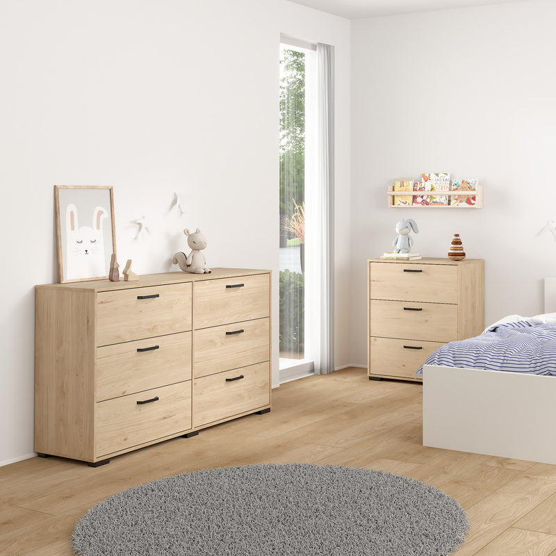 Sofia Double dresser 6 drawers Jackson – Hickory Oak – image 7