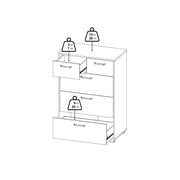 Sofia Chest 3 + 2 drawers Jackson – White – image 16