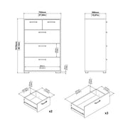 Sofia Chest 3 + 2 drawers Jackson – Hickory Oak – image 14