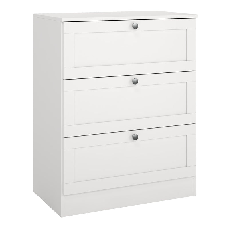 Brande Chest with 3 Frame Drawers in White – image 1