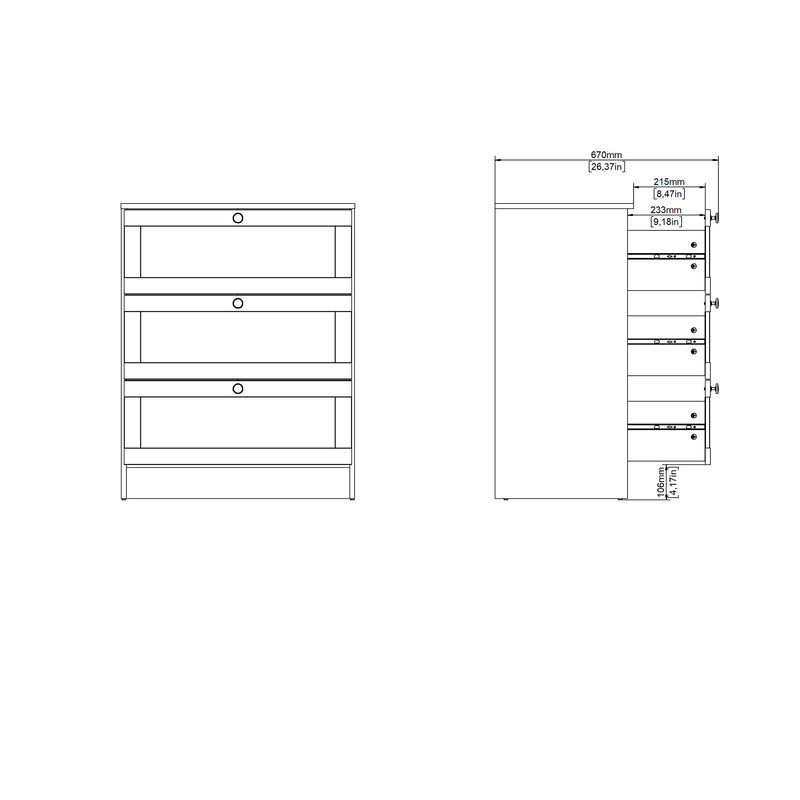 Brande Chest with 3 Frame Drawers in White – image 11