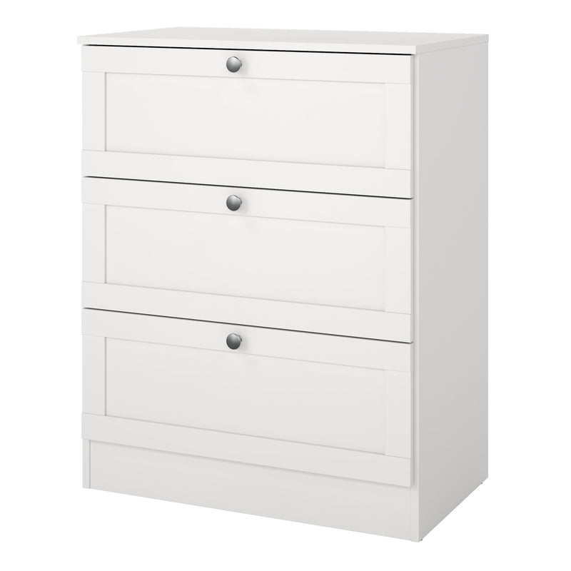 Brande Chest with 3 Frame Drawers in White – image 3