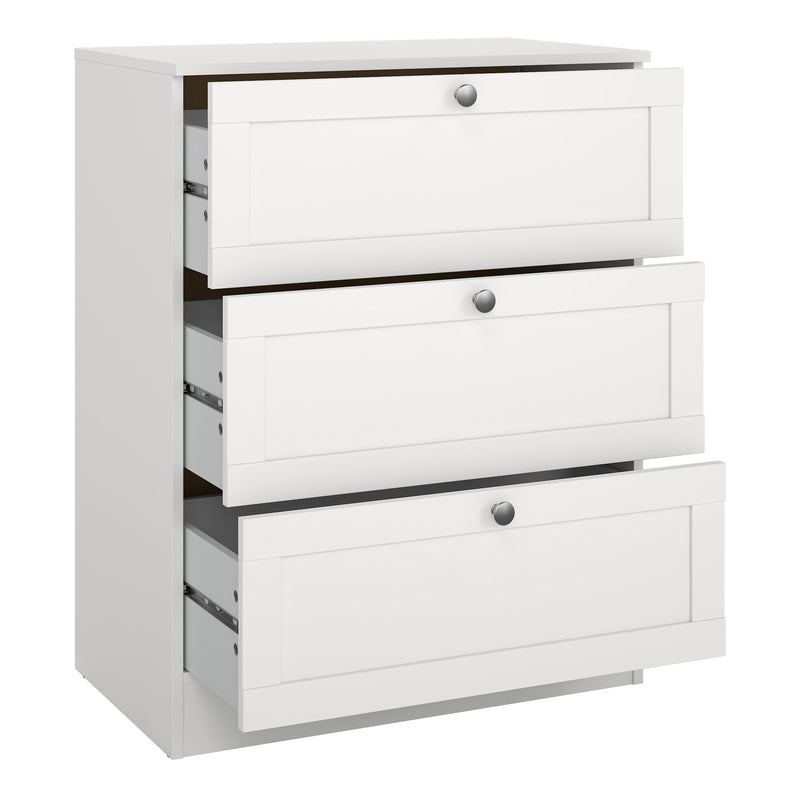 Brande Chest with 3 Frame Drawers in White – image 5