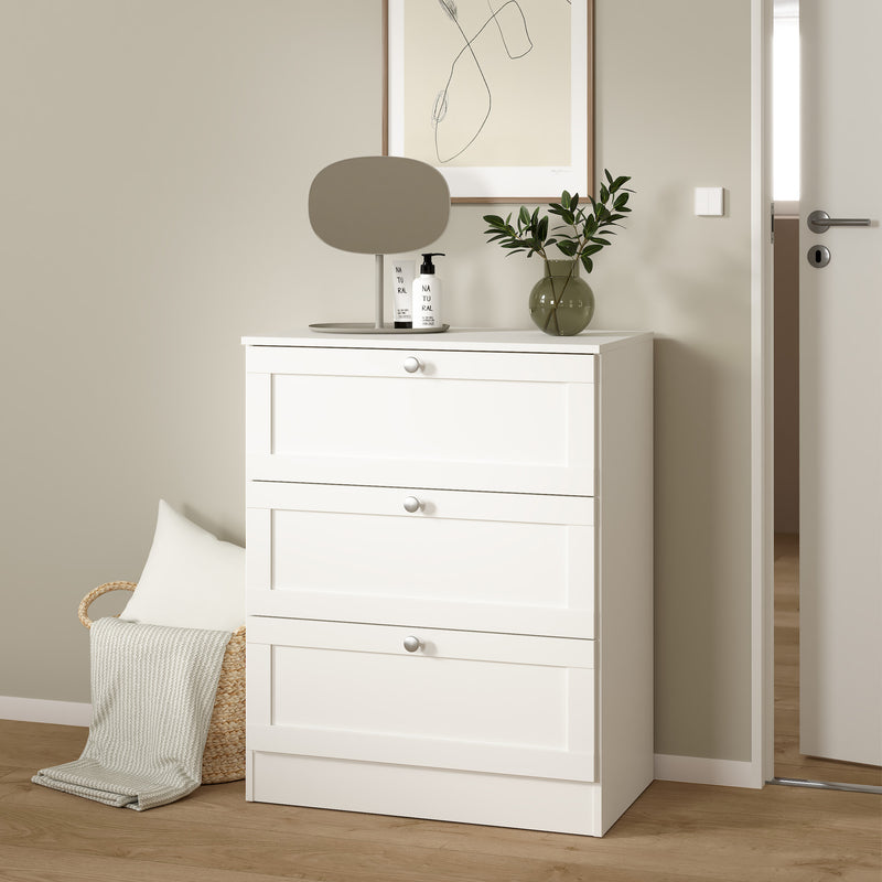 Brande Chest with 3 Frame Drawers in White – image 7