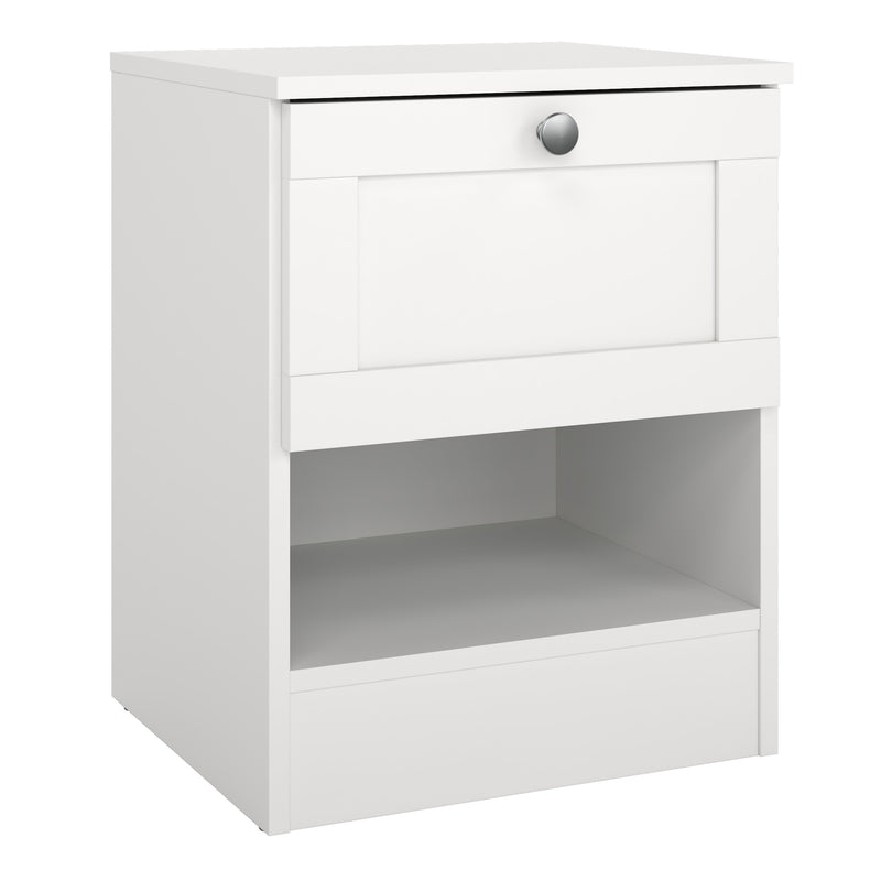 Brande Nightstand with1 Frame Drawer in White – image 1