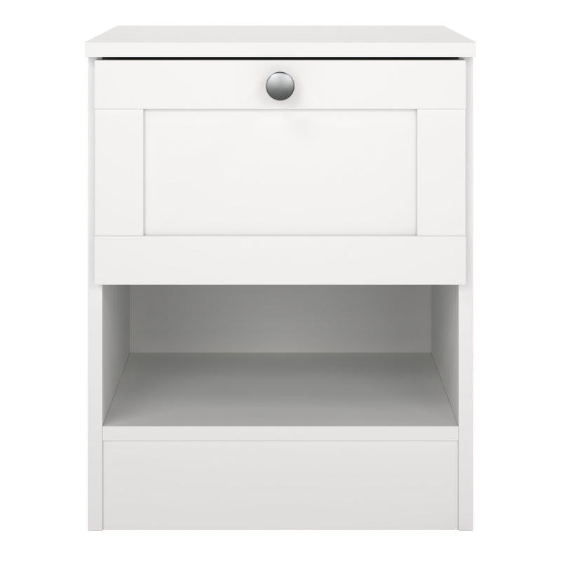 Brande Nightstand with1 Frame Drawer in White – image 2