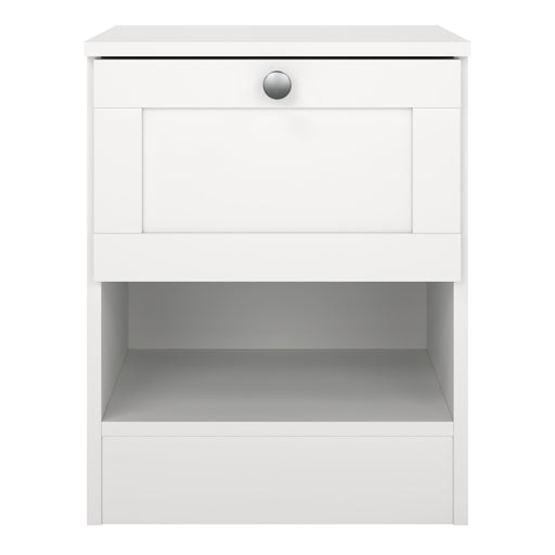 Brande Nightstand with1 Frame Drawer in White – image 2