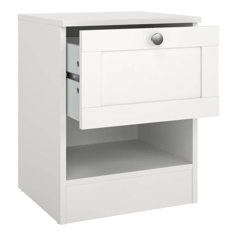 Brande Nightstand with1 Frame Drawer in White – image 5