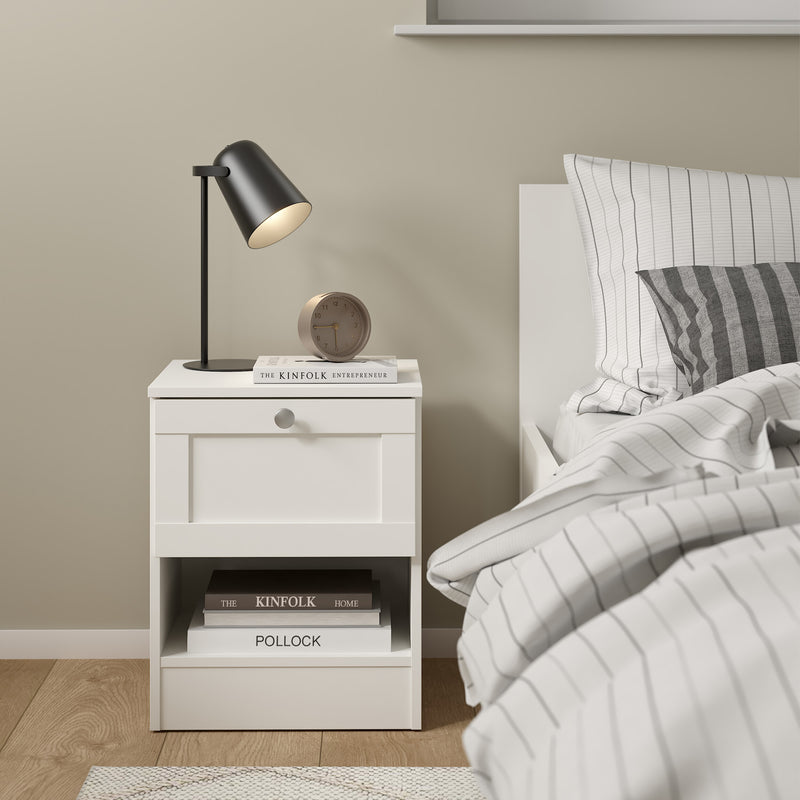 Brande Nightstand with1 Frame Drawer in White – image 7