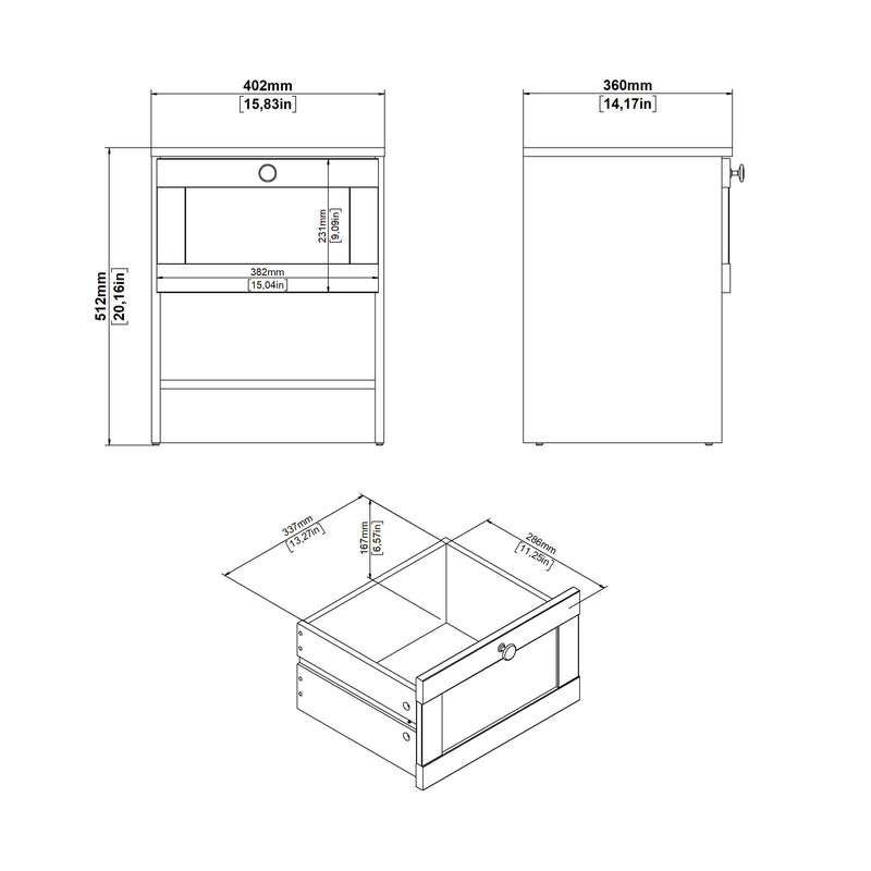 Brande Nightstand with1 Frame Drawer in Jackson Hickory – image 10