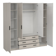Sprint Wardrobe with 4 Doors + 3 Drawers in Cashmere – image 5