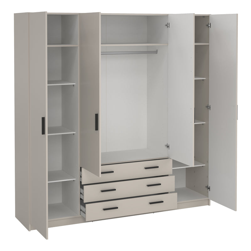 Sprint Wardrobe with 4 Doors + 3 Drawers in Cashmere – image 5
