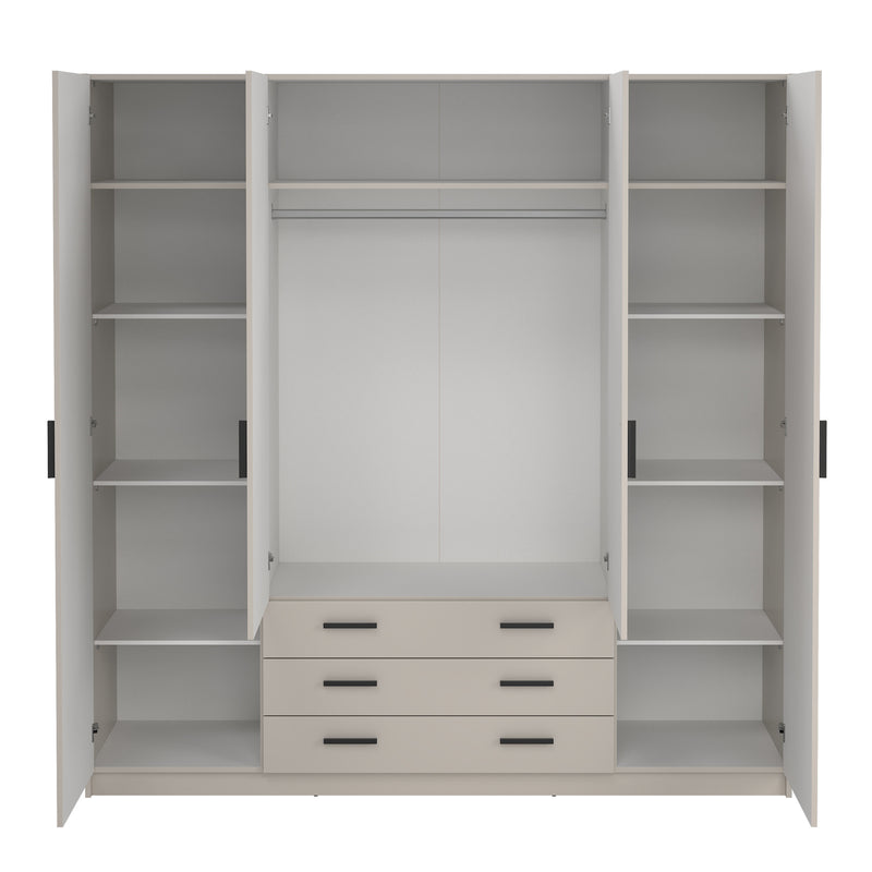 Sprint Wardrobe with 4 Doors + 3 Drawers in Cashmere – image 6