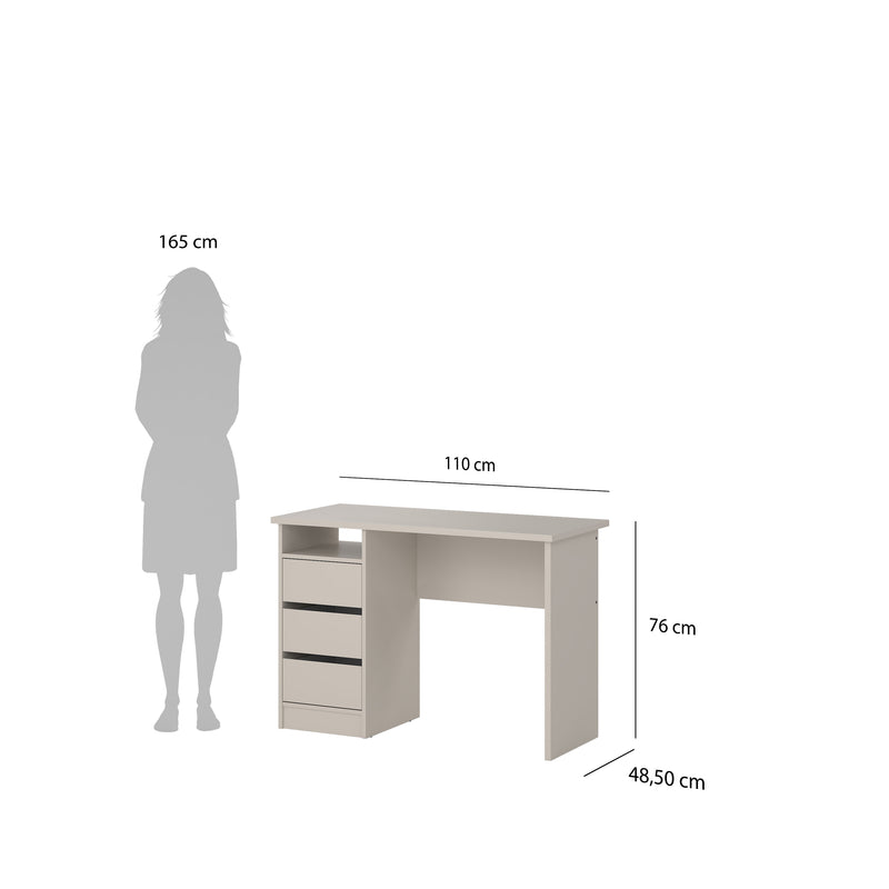 Function Plus Desk 3 Drawers in Cashmere – image 9
