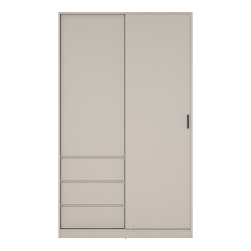 Naia Wardrobe with 1 Sliding Door 1 Std Door & 3 Drawers in Cashmere – image 2