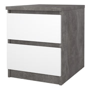 Naia Bedside 2 drawers Jackson – Concrete Grey – image 3