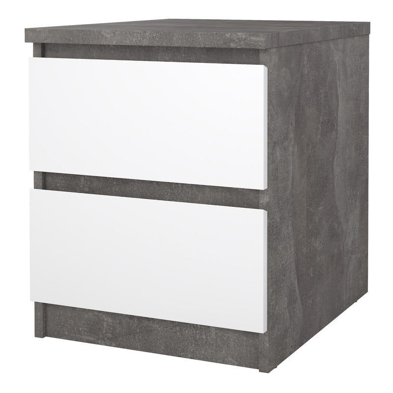 Naia Bedside 2 drawers Jackson – Concrete Grey – image 3