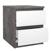 Naia Bedside 2 drawers Jackson – Concrete Grey – image 4