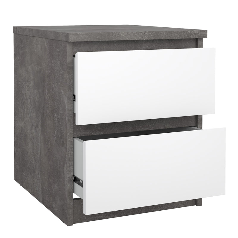 Naia Bedside 2 drawers Jackson – Concrete Grey – image 4