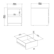 Naia Bedside 2 drawers Jackson – Cashmere – image 8