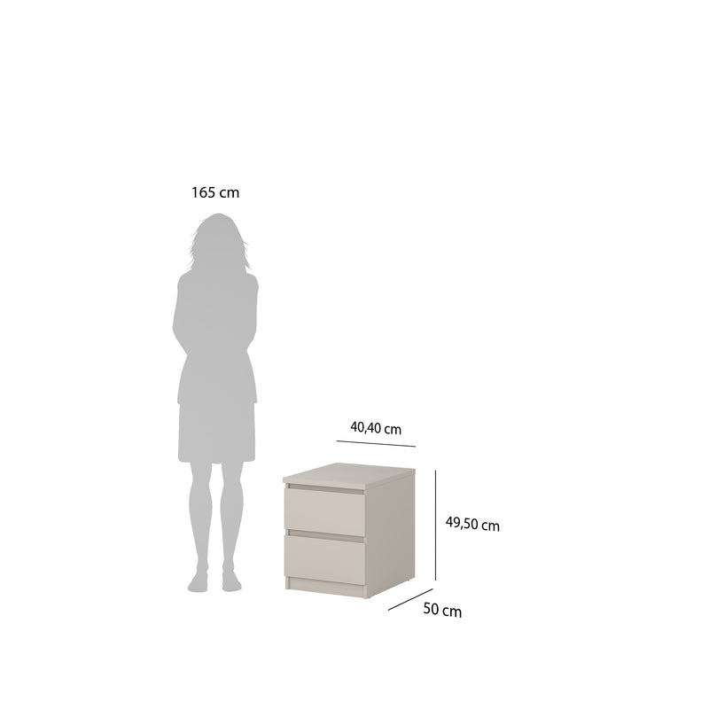 Naia Bedside 2 Drawers in Cashmere – image 10